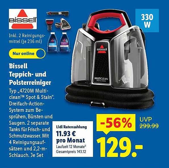 Bissell Teppich- und Polsterreiniger Typ 4720M Multiclean® Spot & Stain