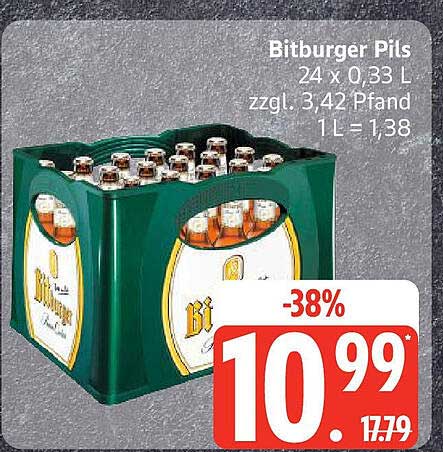 Bitburger Pils 24 x 0,33 L – jetzt im Sonderangebot!