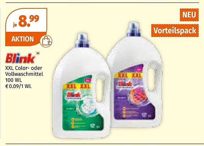 Blink XXL Color- oder Vollwaschmittel 100 WL