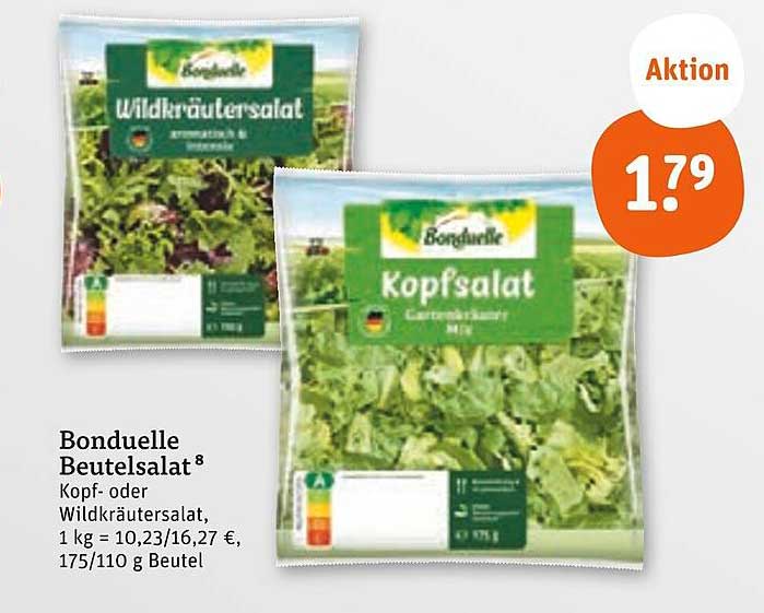 Bonduelle Beutelsalat – Kopf- oder Wildkräutersalat