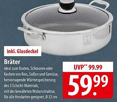 Bräter inkl. Glasdeckel
