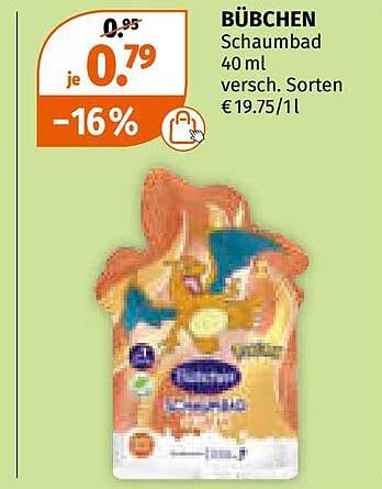 BÜBCHEN Schaumbad 40 ml - verschiedene Sorten