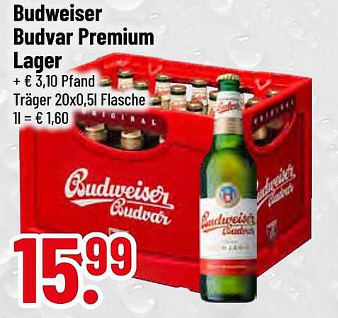 Budweiser Budvar Premium Lager 20x0,5l
