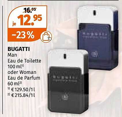 BUGATTI Man Eau de Toilette 100 ml oder Woman Eau de Parfum 60 ml