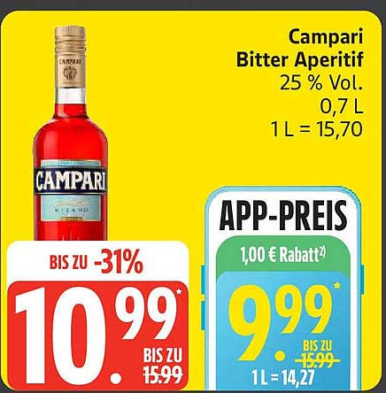 Campari Bitter Aperitif 0,7 L