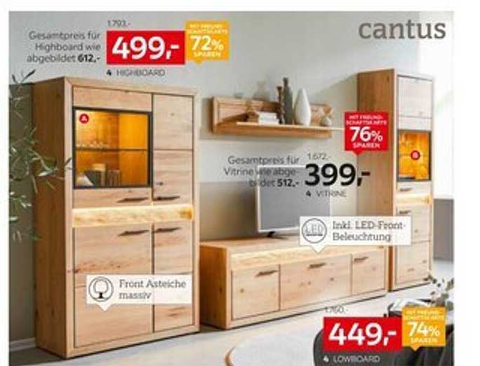 cantus Highboard und Vitrine im Angebot