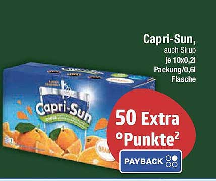 Capri-Sun, auch Sirup je 10x0,2l Packung/0,6l Flasche