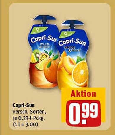Capri-Sun verschiedene Sorten, je 0,33-l-Pckg.