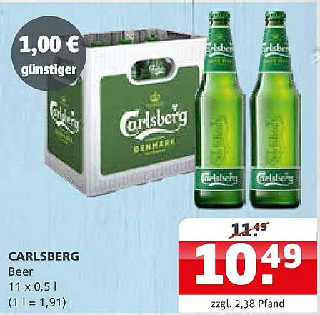CARLSBERG Bier 11 x 0,5 l