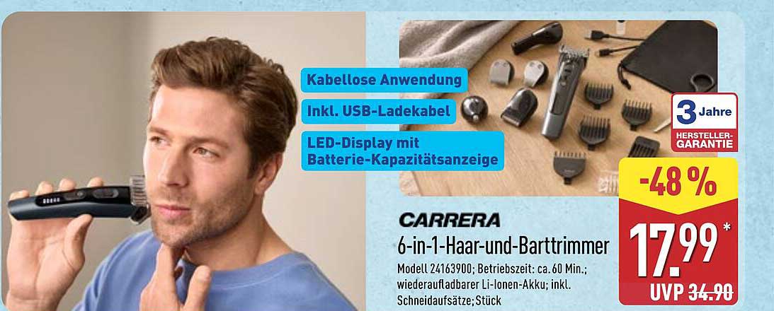 CARRERA 6-in-1-Haar- und Barttrimmer