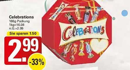 Celebrations 186g Packung