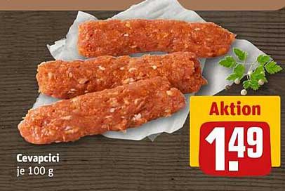 Cevapcici je 100 g - Aktionspreis nur 1,49 €!