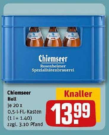 Chiemseer Hell 20 x 0,5 l-Fl. Kasten
