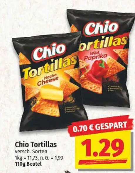 Chio Tortillas - Verschiedene Sorten