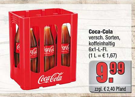 Coca-Cola 6x1-Liter-Flasche im Angebot