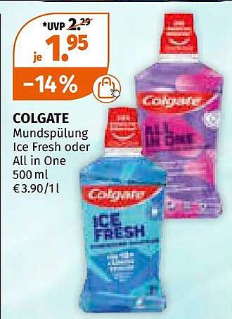 COLGATE Mundspülung Ice Fresh oder All in One 500 ml