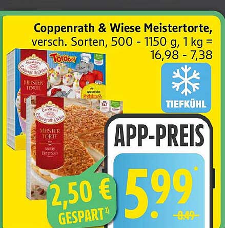 Coppenrath & Wiese Meistertorte, verschiedene Sorten