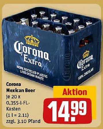 Corona Mexican Beer - 20 x 0,355-L-Flaschen Kasten