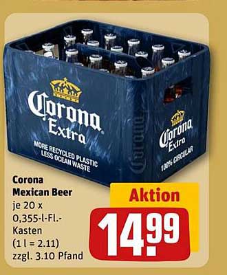 Corona Mexican Beer je 20 x 0,355-l-Fl.-Kasten