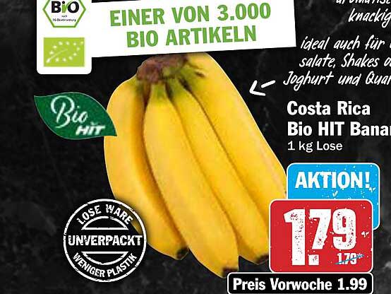 Costa Rica Bio HIT Bananen - 1 kg Lose