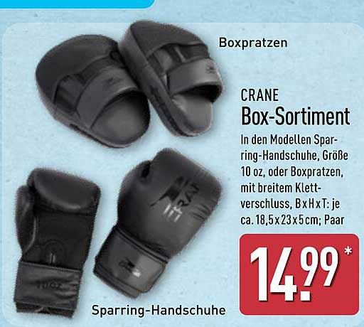 CRANE Box-Sortiment: Sparring-Handschuhe und Boxpratzen