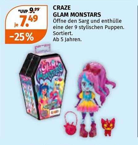 Craze Glam Monstars Puppen - Stylische Überraschung für Kinder