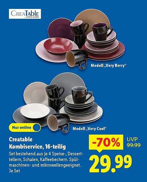 Creatable Kombiservice, 16-teilig