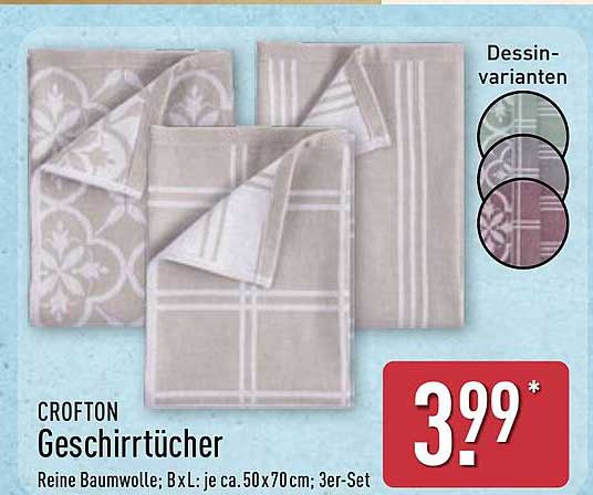 CROFTON Geschirrtücher – 3er-Set