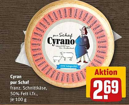 Cyran pur Schaf franz. Schnittkäse, 50% Fett i.Tr., je 100 g