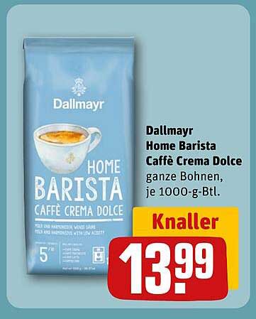 Dallmayr Home Barista Caffè Crema Dolce ganze Bohnen, je 1000-g-Btl.