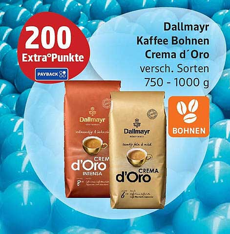 Dallmayr Kaffee Bohnen Crema d'Oro 750-1000 g