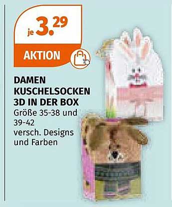 Damen Kuschelsocken 3D in der Box