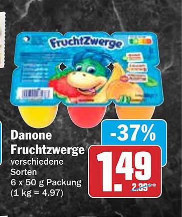 Danone FruchtZwerge 6 x 50 g Packung