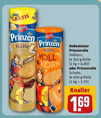DeBeukelaer Prinzenrolle Vollkorn oder Schoko mit 50g Gratis
