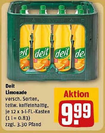 Deit Limonade - verschiedene Sorten im 12 x 1-Liter-Kasten
