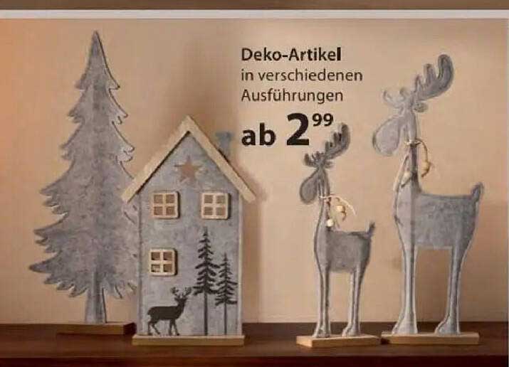 Deko-Artikel in verschiedenen Ausführungen