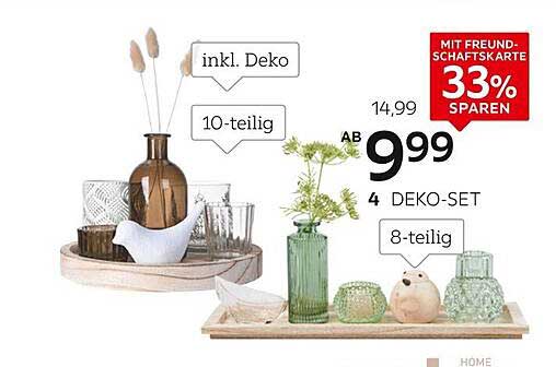 Deko-Set 10-teilig für nur 9,99 € – Jetzt sparen!