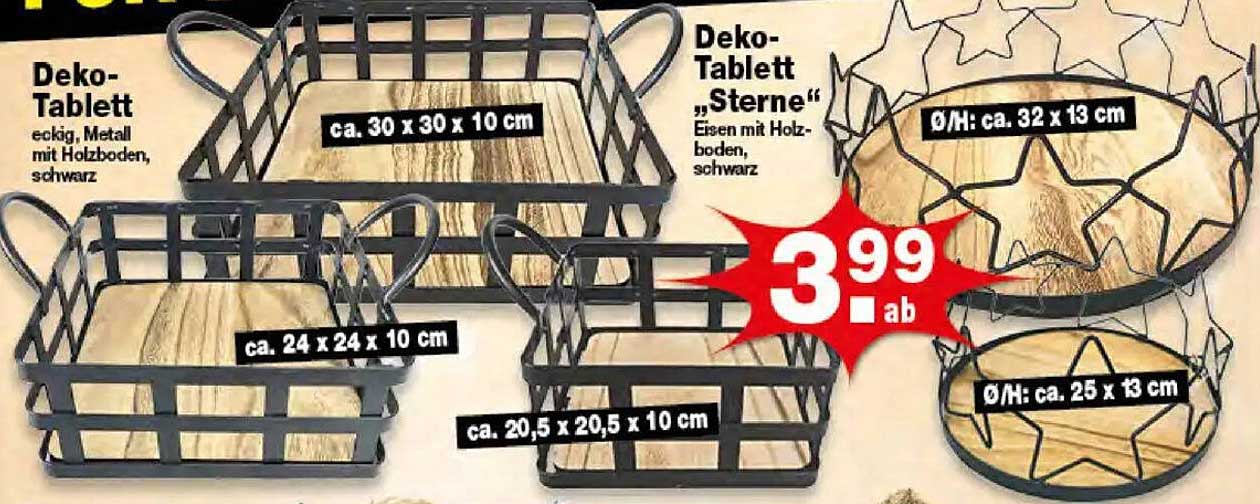 Deko-Tablett "Sterne" ab 3,99 €