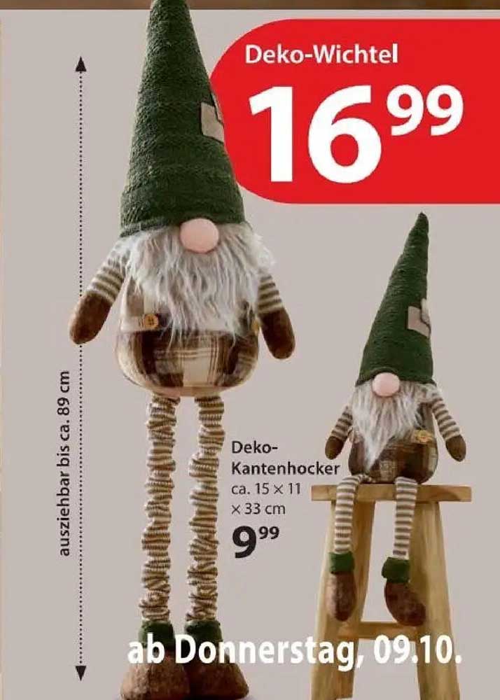 Deko-Wichtel und Deko-Kantenhocker