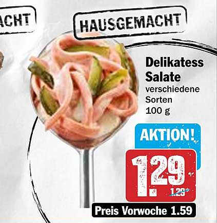 Delikatess Salate verschiedene Sorten 100 g