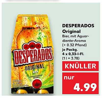 DESPERADOS Original Bier 4 x 0,33 l