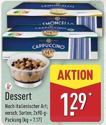 Dessert nach italienischer Art – 2x90-g-Packung für nur 1,29 €