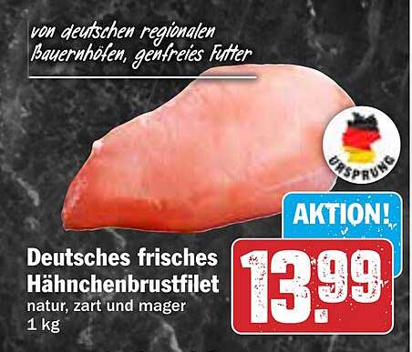 Deutsches frisches Hähnchenbrustfilet 1 kg