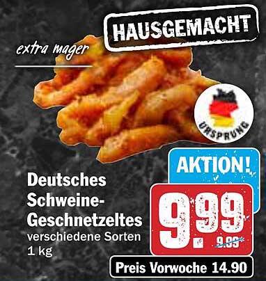 Deutsches Schweine-Geschnetzeltes verschiedene Sorten 1 kg