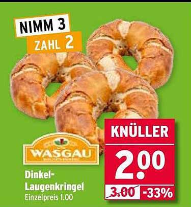 Dinkel-Laugenkringel - NIMM 3, ZAHL 2