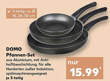 DOMO Pfannen-Set 3-teilig