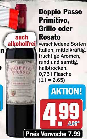 Doppio Passo Primitivo, Grillo oder Rosato