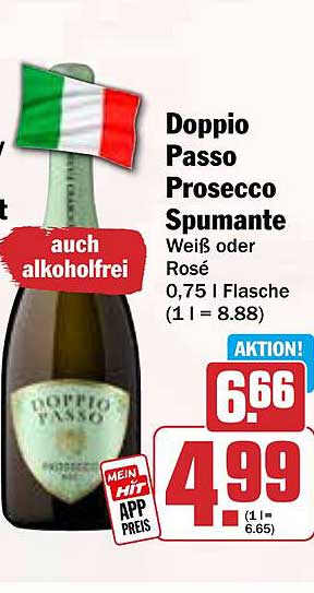 Doppio Passo Prosecco Spumante - Weiß oder Rosé