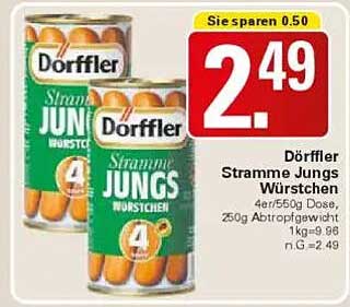 Dörffler Stramme Jungs Würstchen 4er Packung