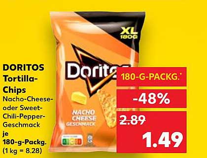 DORITOS Tortilla-Chips Nacho-Cheese oder Sweet-Chili-Pepper-Geschmack